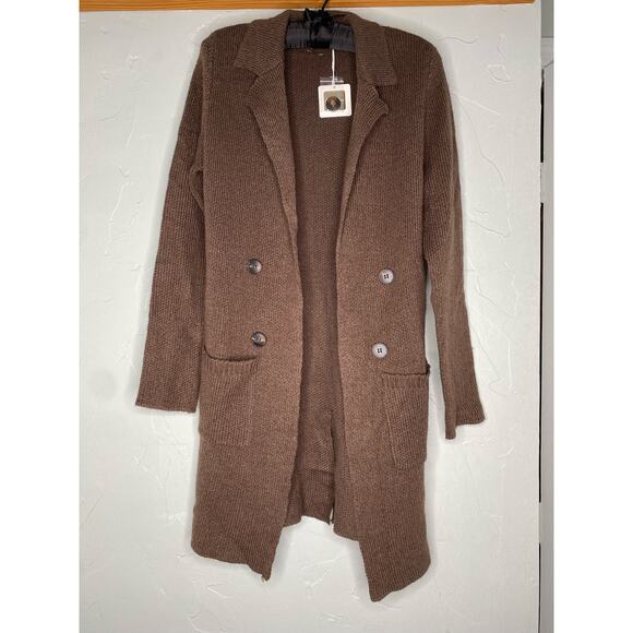 Sugar Rain Women’s Brown Cardigan Sweater Sz S - Picture 2 of 7